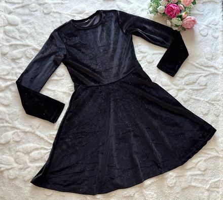 Ob/ šaty semišové s třpitkami - v.134/140, 134