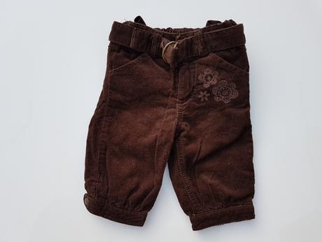 B22 dívčí zateplené manšestrové kalhoty vel. 62, h&m,62