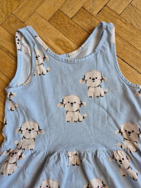 Letní šaty s pejsky, h&m,128