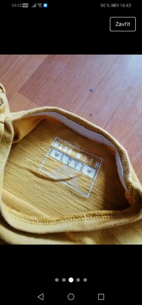 Dětské hořčicově žluté tričko, primark, primark,92