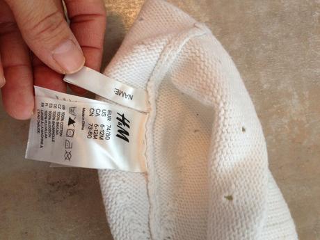 Jarní čepička zajíček ouška hm 6-12měs, 74-80cm, h&m,74