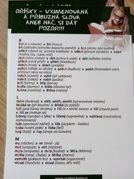 Učební karty pro 1.stupen zš, 