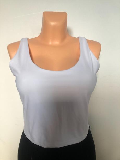 Bílý sportovní top, xl
