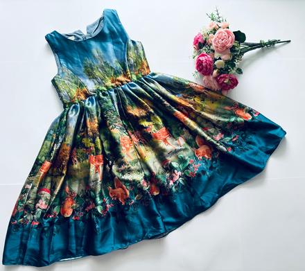 Ob/ šaty letní saténové - v.6 let, monsoon,116