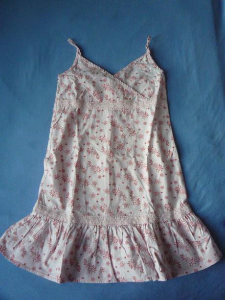 Světle růžové plátěné šaty vel. 146-152, alive,146