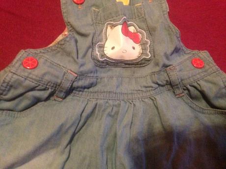 Dívčí riflové šaty - šatičky hello kitty, disney,68
