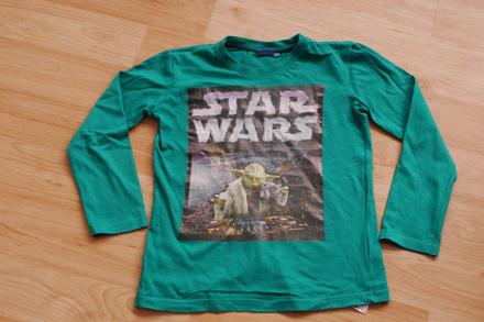 Star wars tricko 128 zelene dlouhy rukav, 128