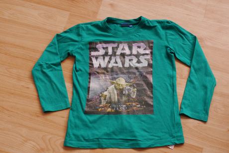 Star wars tricko 128 zelene dlouhy rukav, 128