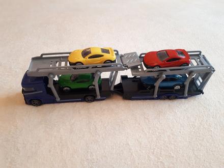 Autopřepravník + 4 autíčka,