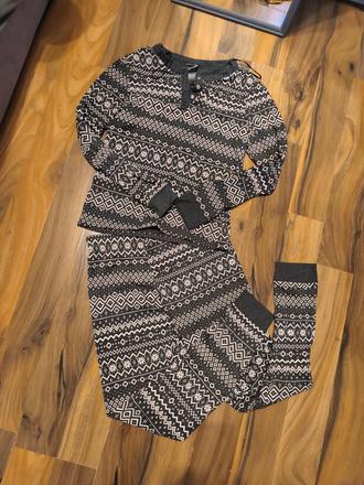 Vzorované pyžamo h&m 164 / xs, h&m,164