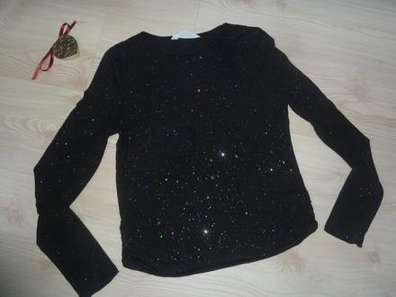 Triko s drobnými flitry, h&m,158