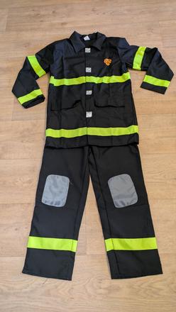 Ka477 pánský karnevalový kostým hasič vel. s,