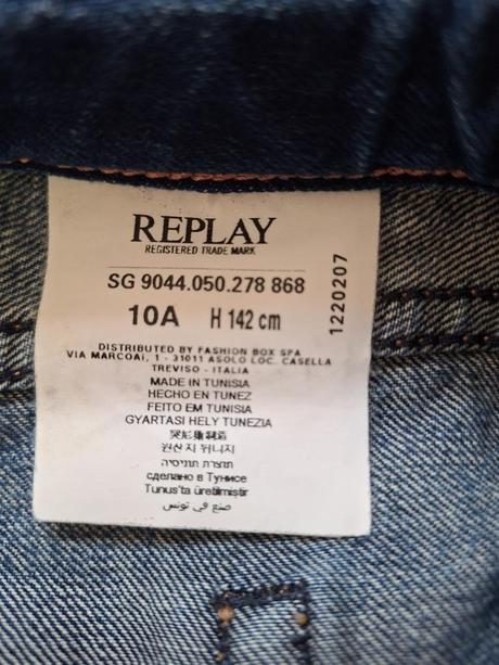 Tmavě modré džíny replay vel. 142 cm, replay,140