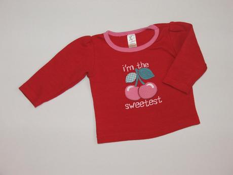 K727 červené tričko s třešní vel. 68, tiny ted,68