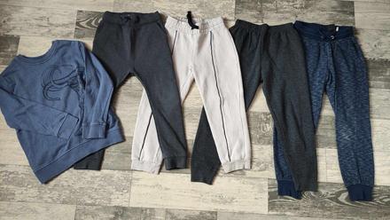 Tepláky chlapecké 4+1vel.110-116, h&m,110