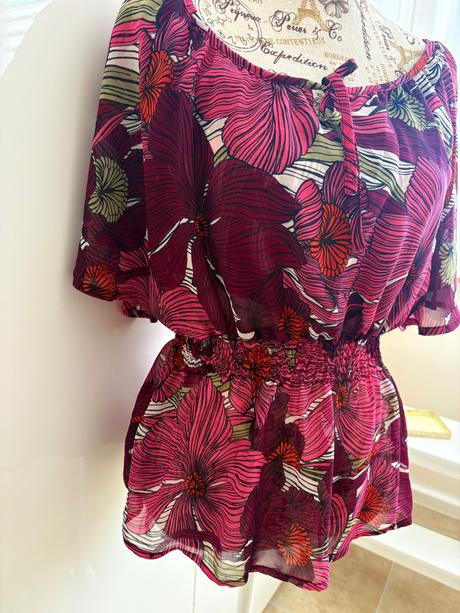 Halenka vínová/růžová 34 h&m, h&m,34