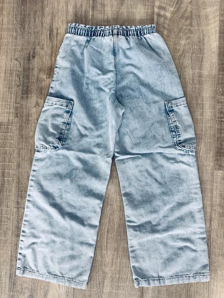 Džíny wide leg, h&m,128