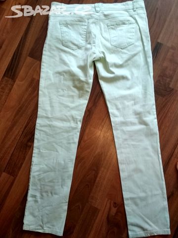 Zelenkavé letní kalhoty, basics,38