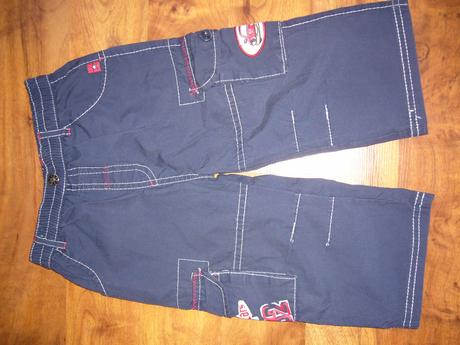 Lehké plátěné kalhoty 9-12 měs., okay,80