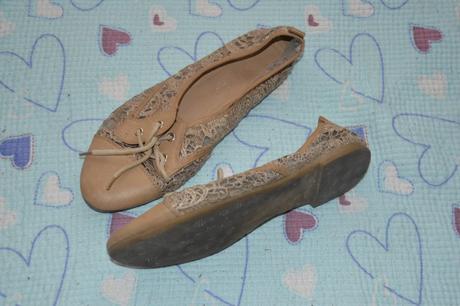 Béžové balerínky na tkaničky, colorful,39