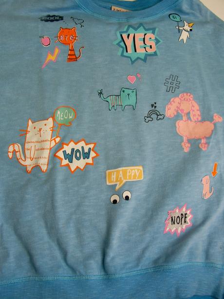 Bleděmodrá mikina, next,146