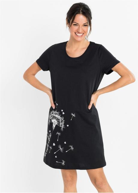 Černá noční košile pampeliška dámská vel. m, bonprix,m