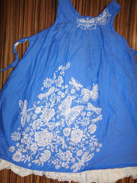 Nádherné modré šaty s motýlky, monsoon,116