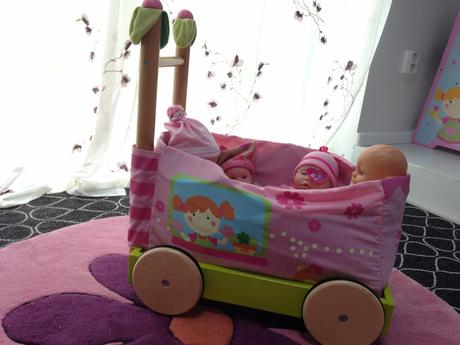 Vozik-aktivni choditko-kocarek panenkami,