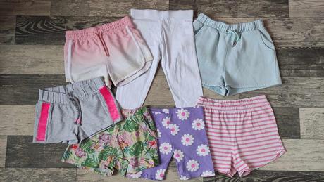 Kraťasy/šortky dívčí 7x 122-128, f&f,122