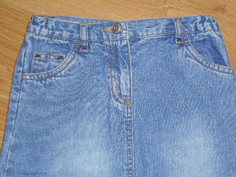 Dívčí džínové sukně vel.122/128 a 134/140 2 kusy, 122