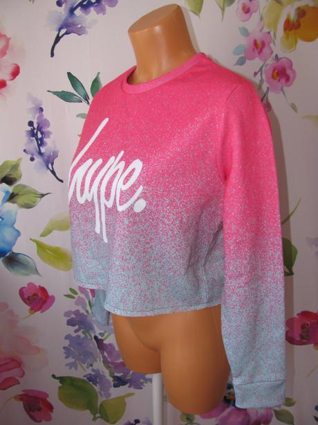 Crop top růžová mikina hype, 158