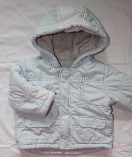 Bc17. bledě modrá přechodová bunda 9-12 měs. , mothercare,80