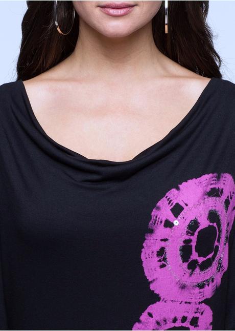 Dámská batikovaná tunika černá vel. s 36/38, bonprix,36 / 38 / s