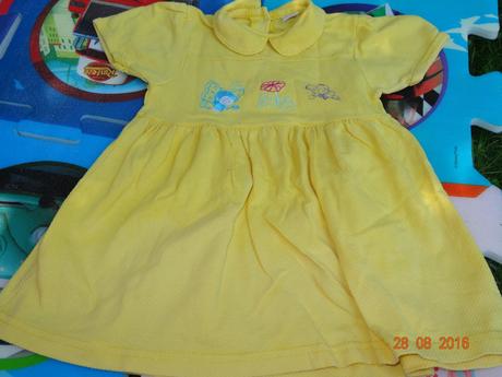 Žluté šatičky víla, motýl, květ vel. 68 - 74, 68