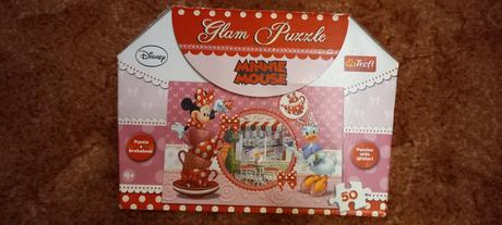 Třpytivé puzzle minnie s daisy v kavárně 50 dílků,