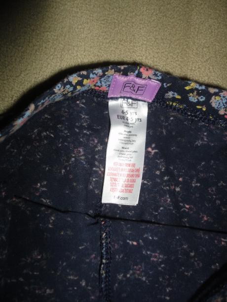 Supr květované legíny ff, vel. 4-5 let, f&f,104