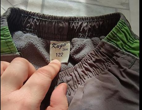 Zateplené šusťákové kalhoty vel. 122, kugo,122