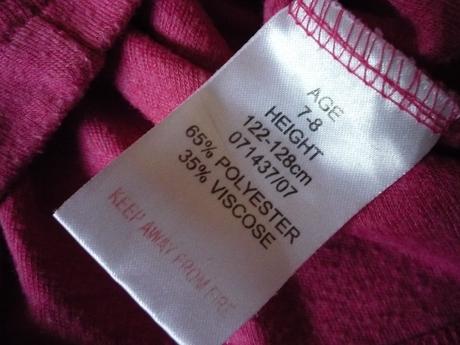 Růžové triko dlouhý rukáv, 128