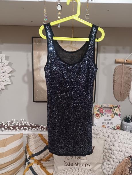 Dlouhý top s flitry 158 / xxs-xs, 158