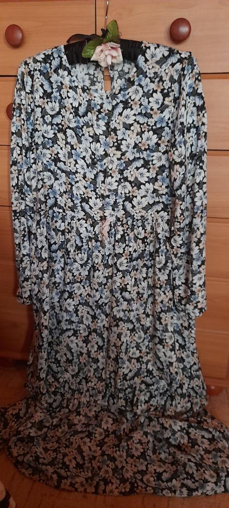 Clockhouse květované viskózové dlouhé šaty, clockhouse,38