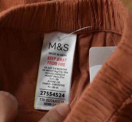 Kalhoty vel. 3 - 6 m, marks & spencer,68