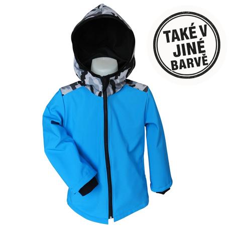 Softshellová bunda s fleecem, maskáč, 86 - 152