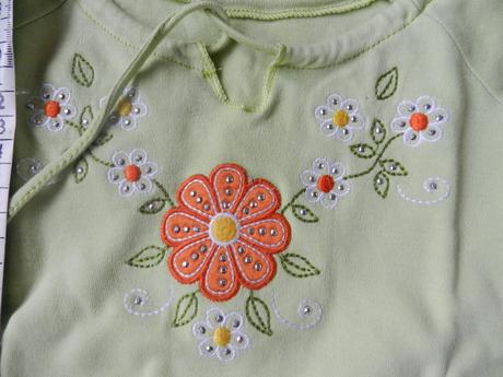 Tričko krátký rukáv kytky, 116