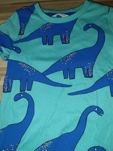 Modré tričko s dinosaury 86, marks & spencer,86