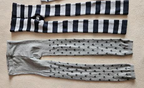 2x punčocháče bez ťapek, 1x podkolenky, vel.22/134, 128