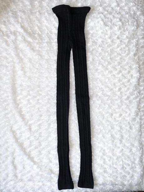 Černé úpletové legíny/kamaše, 128