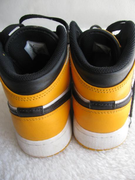 Dětské žluto-černo-bílé kotníkové tenisky jordan, air jordan,36