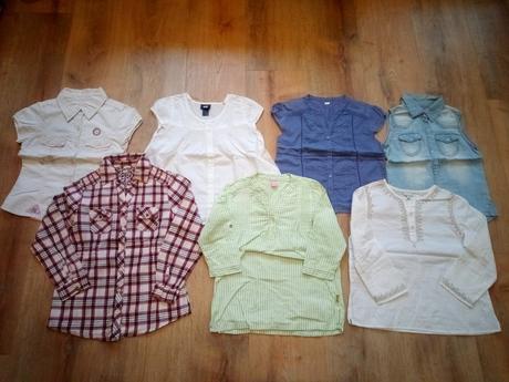 7 x košile / halenka, vel 122/128, 122