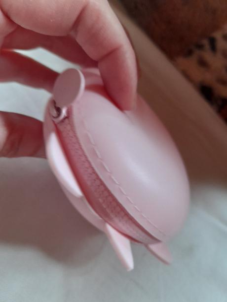 Taštička, peněženka malá gumová růžová,