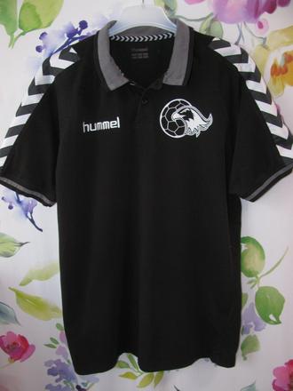 Pánské černé bavlněné polo tričko, hummel,l